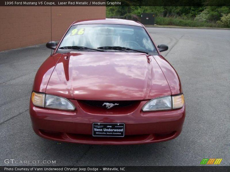Laser Red Metallic / Medium Graphite 1996 Ford Mustang V6 Coupe