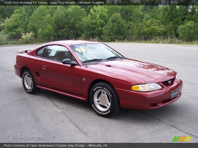 Laser Red Metallic / Medium Graphite 1996 Ford Mustang V6 Coupe