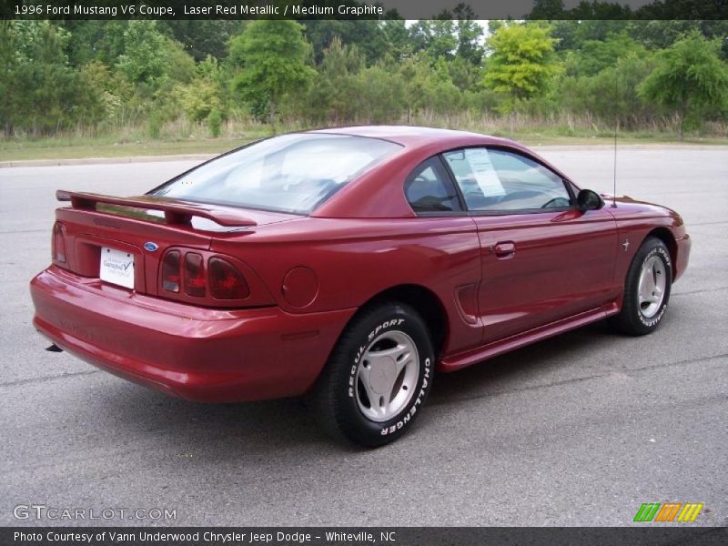Laser Red Metallic / Medium Graphite 1996 Ford Mustang V6 Coupe