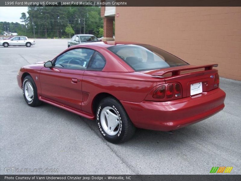 Laser Red Metallic / Medium Graphite 1996 Ford Mustang V6 Coupe