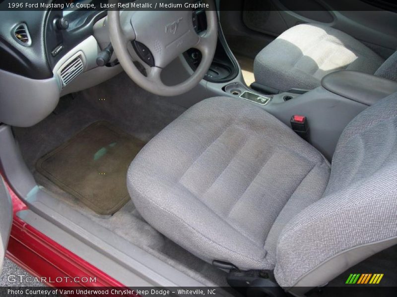 Laser Red Metallic / Medium Graphite 1996 Ford Mustang V6 Coupe