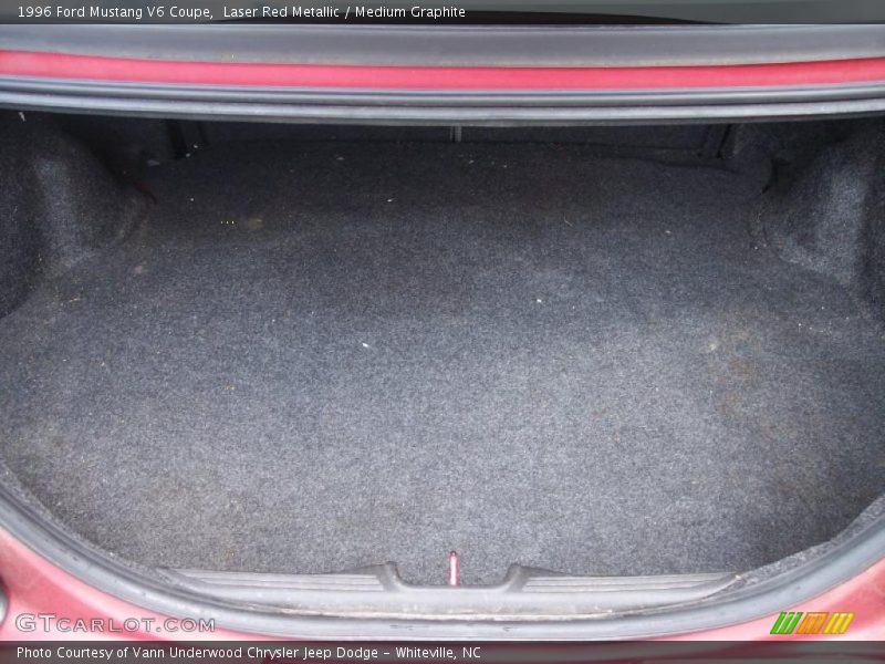 Laser Red Metallic / Medium Graphite 1996 Ford Mustang V6 Coupe