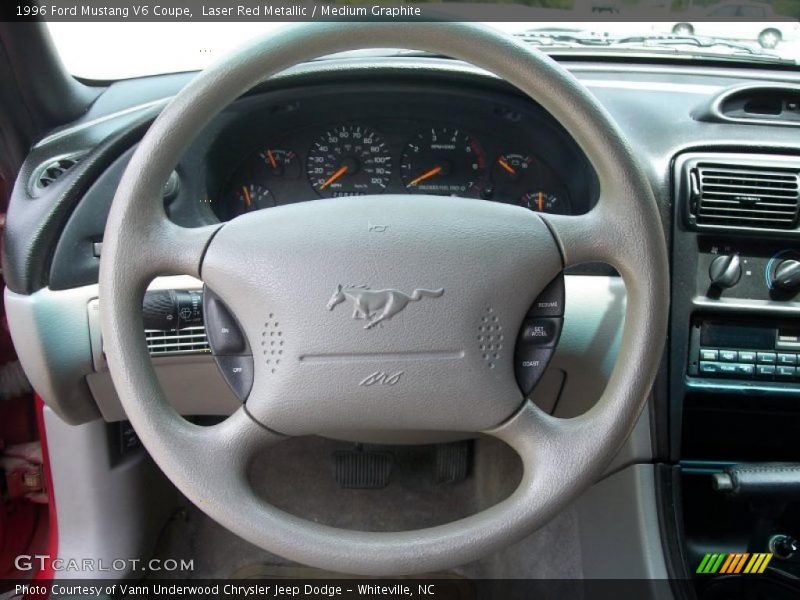 Laser Red Metallic / Medium Graphite 1996 Ford Mustang V6 Coupe