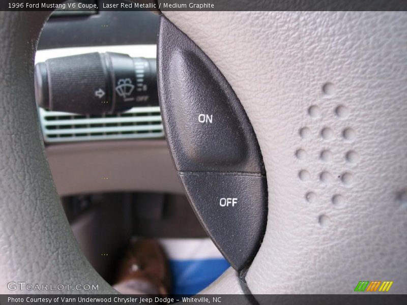 Laser Red Metallic / Medium Graphite 1996 Ford Mustang V6 Coupe