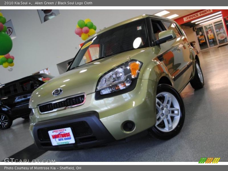 Alien Green / Black Soul Logo Cloth 2010 Kia Soul +
