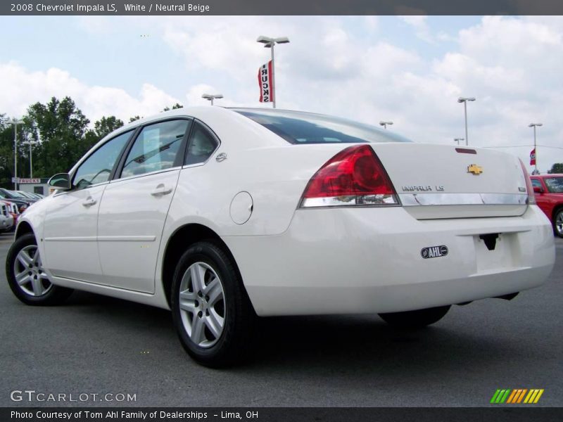 White / Neutral Beige 2008 Chevrolet Impala LS