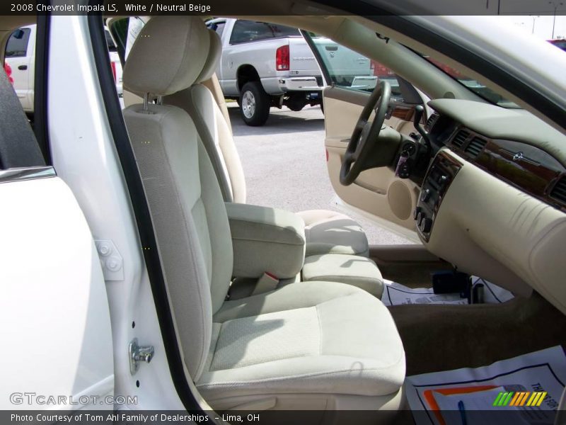 White / Neutral Beige 2008 Chevrolet Impala LS