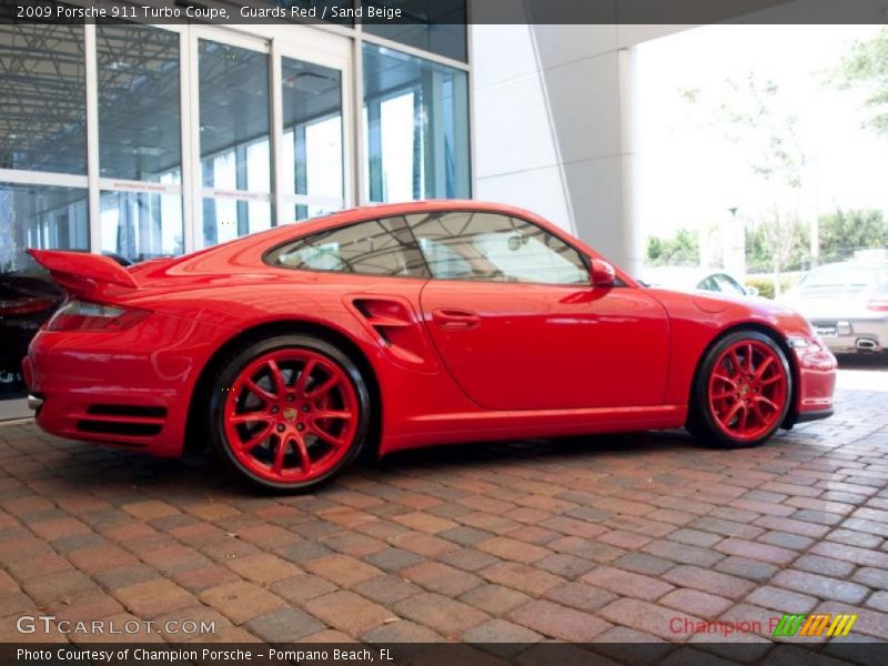 Guards Red / Sand Beige 2009 Porsche 911 Turbo Coupe