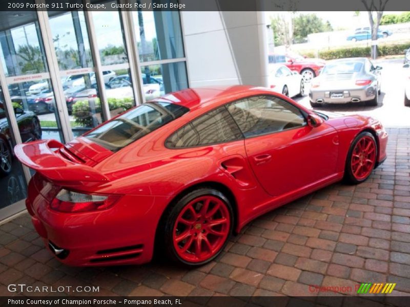 Guards Red / Sand Beige 2009 Porsche 911 Turbo Coupe