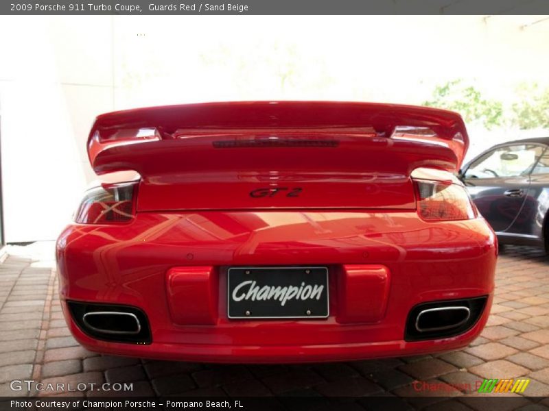 Guards Red / Sand Beige 2009 Porsche 911 Turbo Coupe