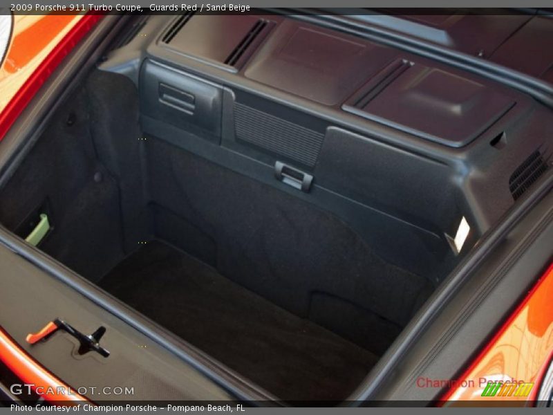 Guards Red / Sand Beige 2009 Porsche 911 Turbo Coupe