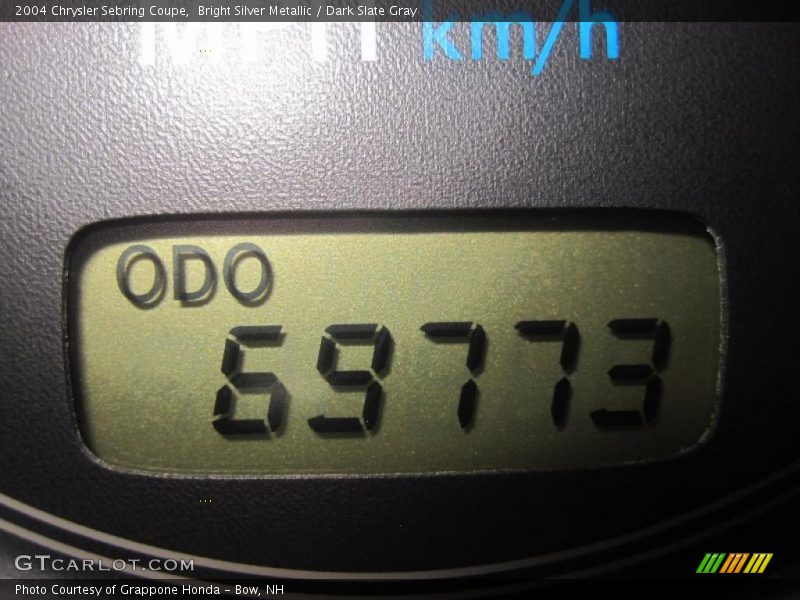 Bright Silver Metallic / Dark Slate Gray 2004 Chrysler Sebring Coupe