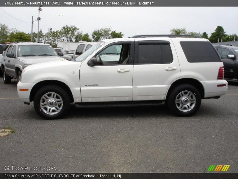 White Pearlescent Metallic / Medium Dark Parchment 2002 Mercury Mountaineer AWD