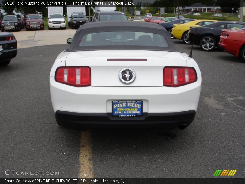 Performance White / Charcoal Black 2010 Ford Mustang V6 Convertible