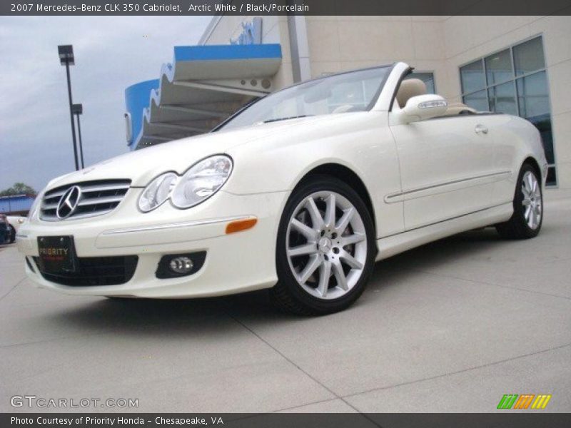 Arctic White / Black/Porcelain 2007 Mercedes-Benz CLK 350 Cabriolet