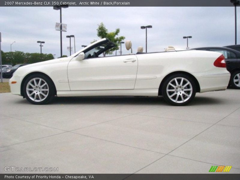 Arctic White / Black/Porcelain 2007 Mercedes-Benz CLK 350 Cabriolet