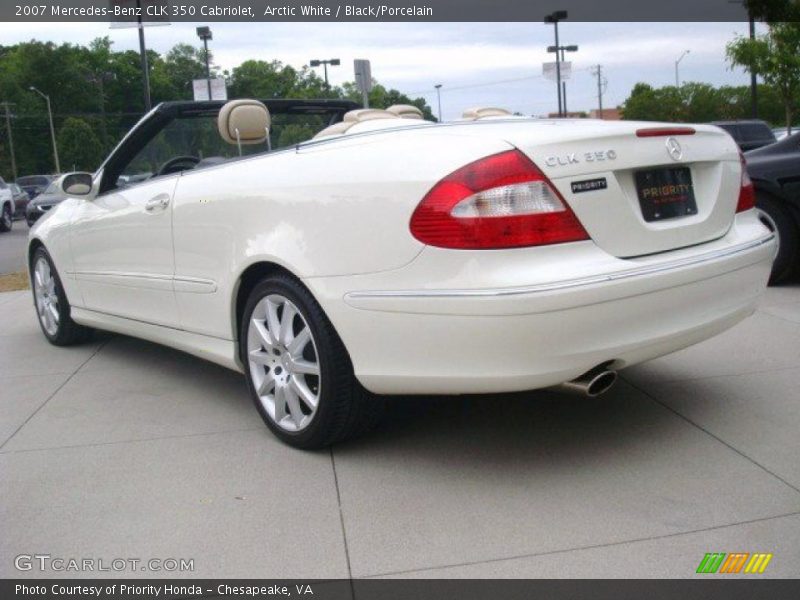 Arctic White / Black/Porcelain 2007 Mercedes-Benz CLK 350 Cabriolet