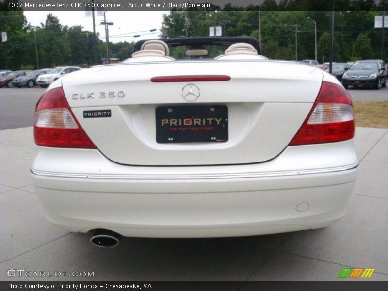 Arctic White / Black/Porcelain 2007 Mercedes-Benz CLK 350 Cabriolet