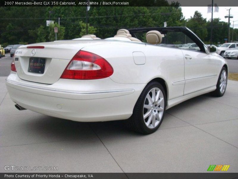 Arctic White / Black/Porcelain 2007 Mercedes-Benz CLK 350 Cabriolet