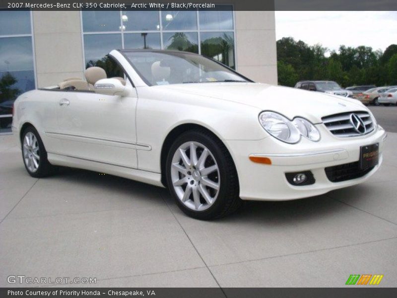 Arctic White / Black/Porcelain 2007 Mercedes-Benz CLK 350 Cabriolet