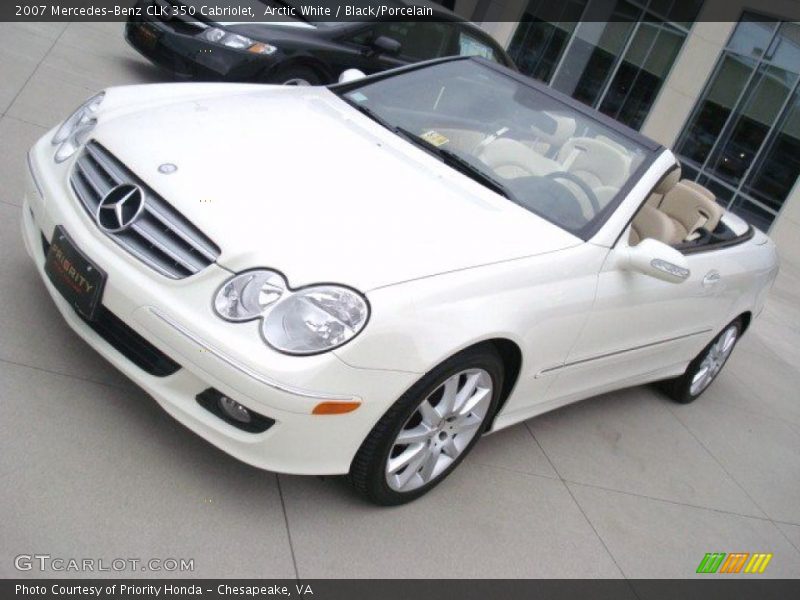 Arctic White / Black/Porcelain 2007 Mercedes-Benz CLK 350 Cabriolet