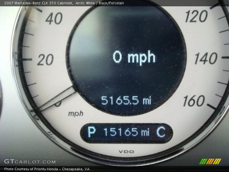 Arctic White / Black/Porcelain 2007 Mercedes-Benz CLK 350 Cabriolet
