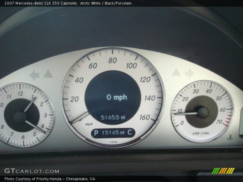 Arctic White / Black/Porcelain 2007 Mercedes-Benz CLK 350 Cabriolet