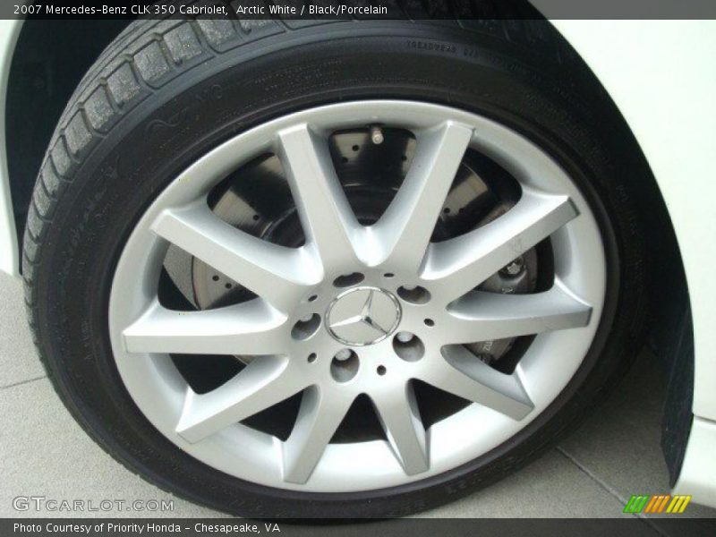 Arctic White / Black/Porcelain 2007 Mercedes-Benz CLK 350 Cabriolet