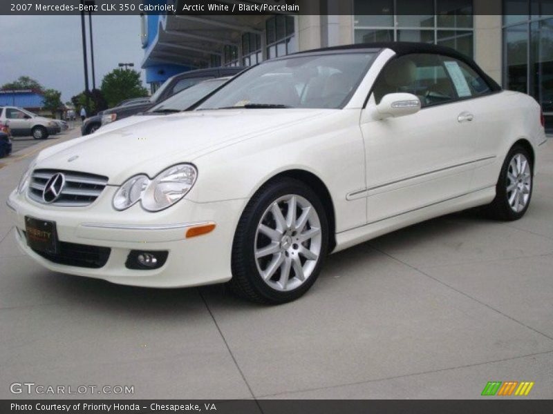 Arctic White / Black/Porcelain 2007 Mercedes-Benz CLK 350 Cabriolet