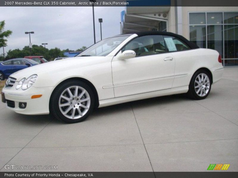 Arctic White / Black/Porcelain 2007 Mercedes-Benz CLK 350 Cabriolet