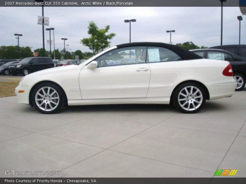 Arctic White / Black/Porcelain 2007 Mercedes-Benz CLK 350 Cabriolet