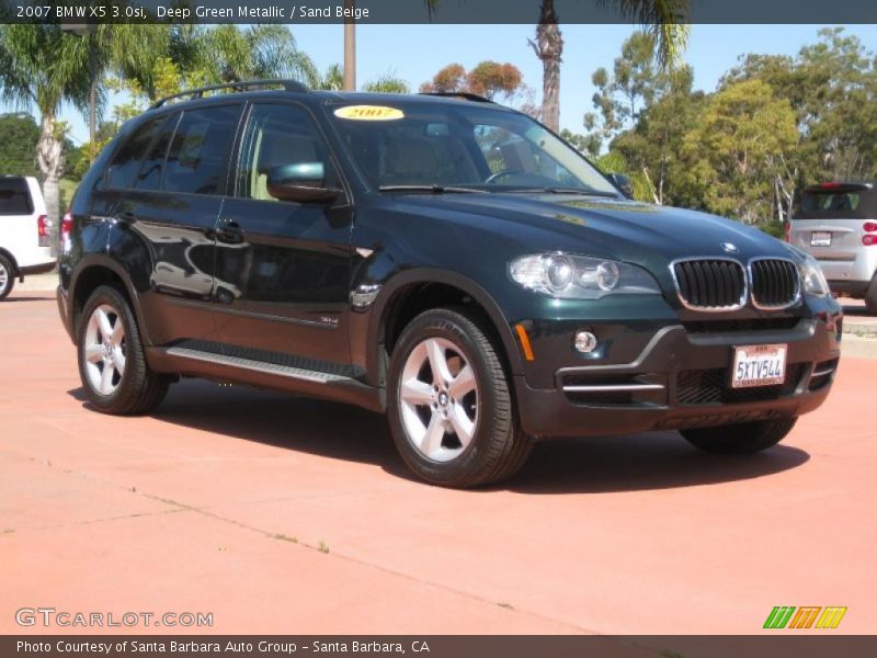 Deep Green Metallic / Sand Beige 2007 BMW X5 3.0si