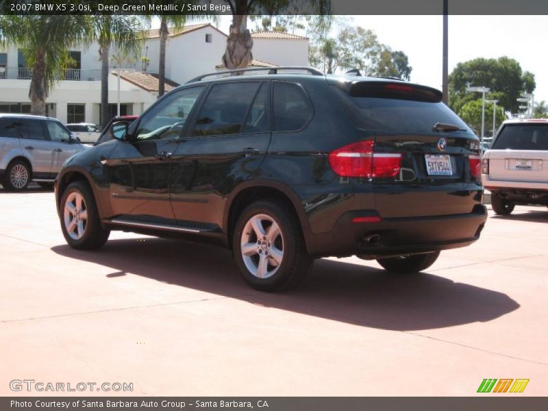 Deep Green Metallic / Sand Beige 2007 BMW X5 3.0si