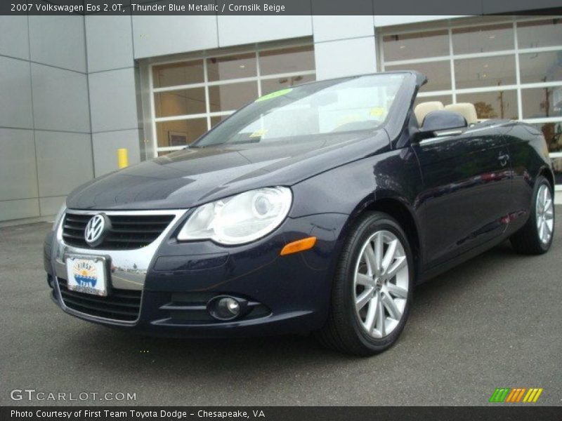 Thunder Blue Metallic / Cornsilk Beige 2007 Volkswagen Eos 2.0T
