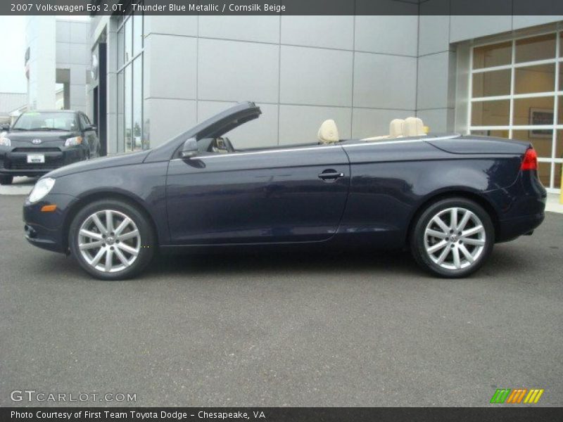 Thunder Blue Metallic / Cornsilk Beige 2007 Volkswagen Eos 2.0T