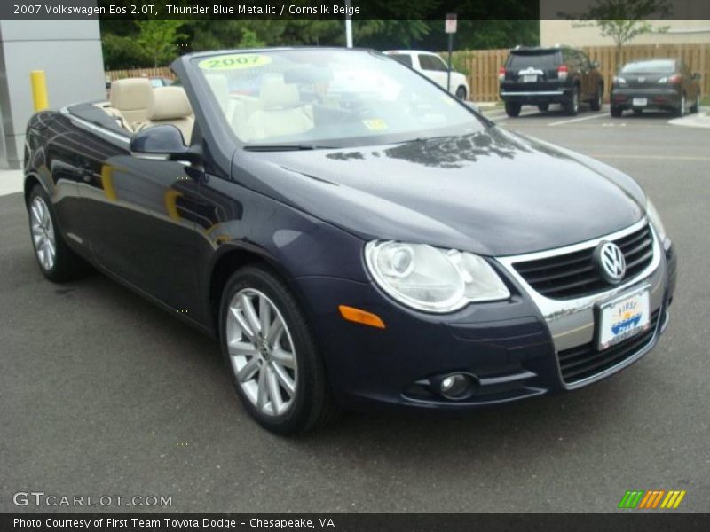 Thunder Blue Metallic / Cornsilk Beige 2007 Volkswagen Eos 2.0T