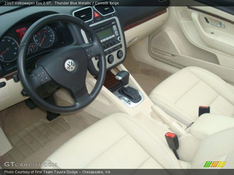 Thunder Blue Metallic / Cornsilk Beige 2007 Volkswagen Eos 2.0T