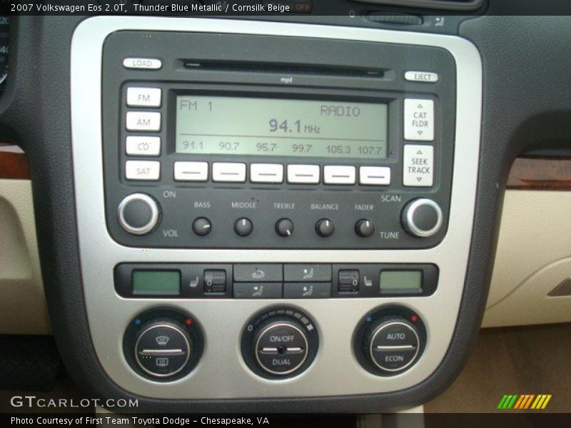 Thunder Blue Metallic / Cornsilk Beige 2007 Volkswagen Eos 2.0T