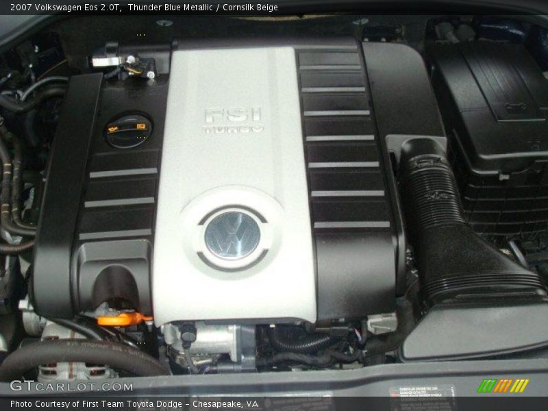Thunder Blue Metallic / Cornsilk Beige 2007 Volkswagen Eos 2.0T