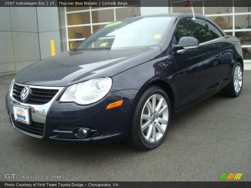 Thunder Blue Metallic / Cornsilk Beige 2007 Volkswagen Eos 2.0T