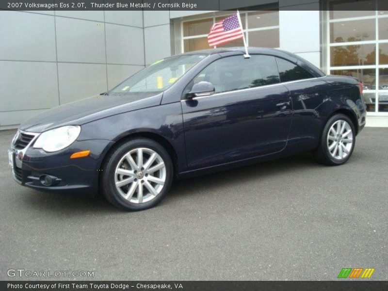 Thunder Blue Metallic / Cornsilk Beige 2007 Volkswagen Eos 2.0T