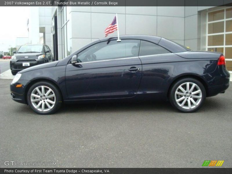 Thunder Blue Metallic / Cornsilk Beige 2007 Volkswagen Eos 2.0T