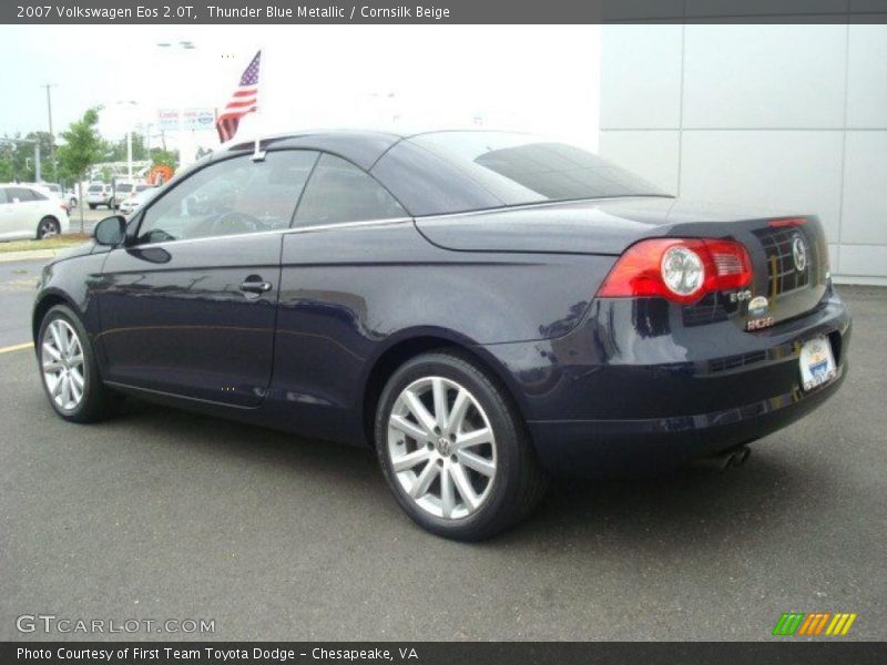 Thunder Blue Metallic / Cornsilk Beige 2007 Volkswagen Eos 2.0T