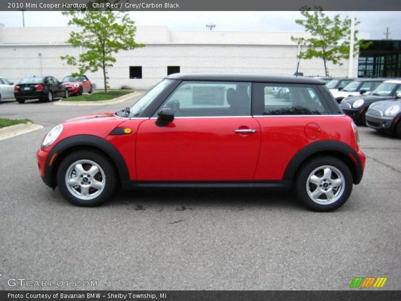 Chili Red / Grey/Carbon Black 2010 Mini Cooper Hardtop