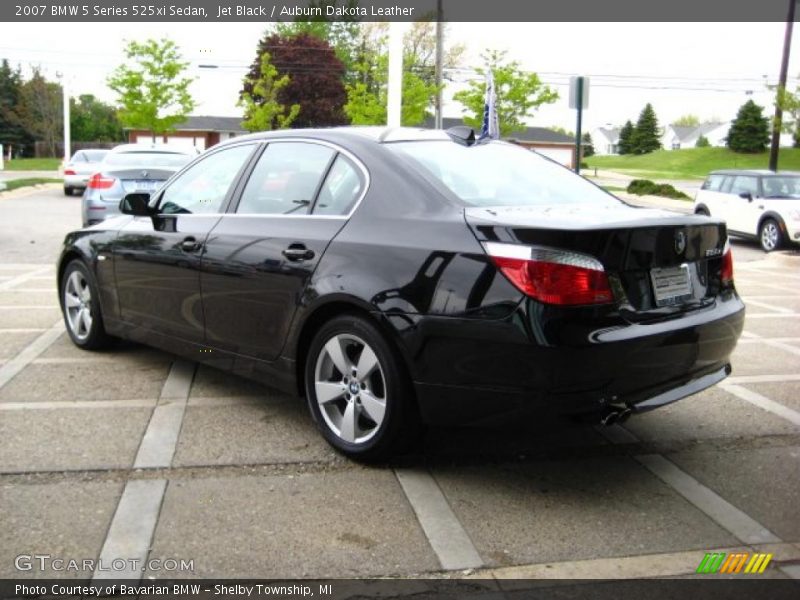 Jet Black / Auburn Dakota Leather 2007 BMW 5 Series 525xi Sedan