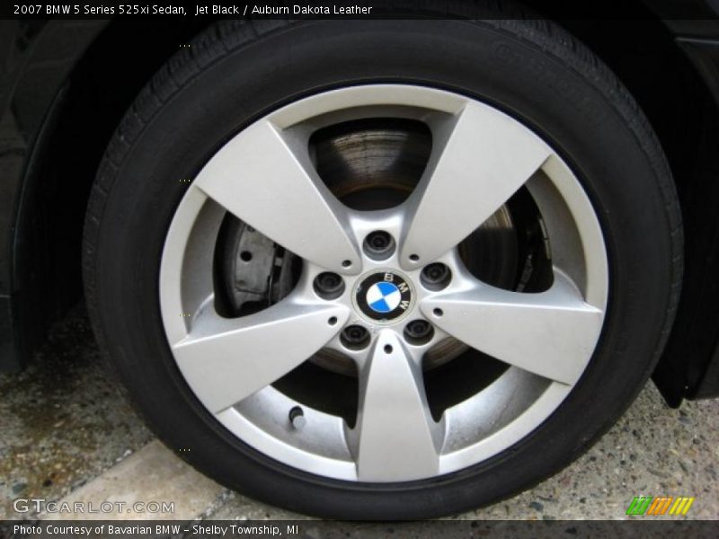 Jet Black / Auburn Dakota Leather 2007 BMW 5 Series 525xi Sedan