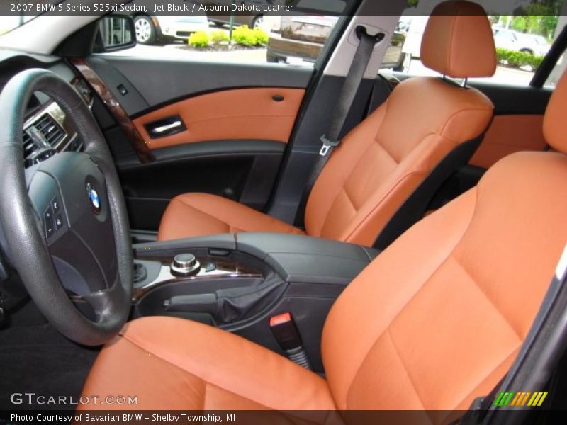 Jet Black / Auburn Dakota Leather 2007 BMW 5 Series 525xi Sedan
