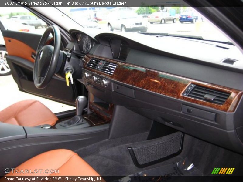 Jet Black / Auburn Dakota Leather 2007 BMW 5 Series 525xi Sedan