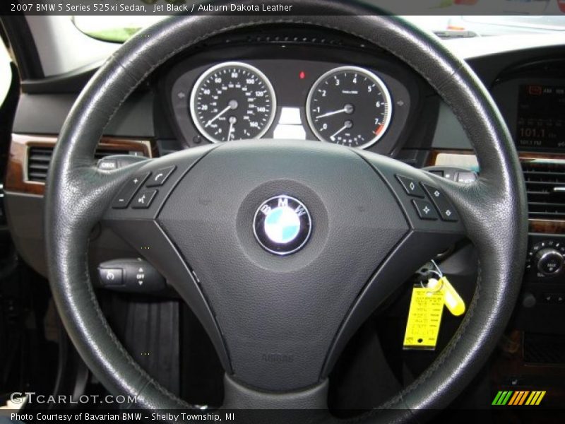 Jet Black / Auburn Dakota Leather 2007 BMW 5 Series 525xi Sedan