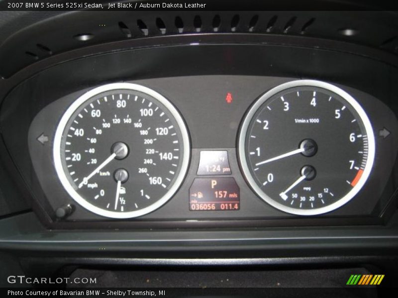 Jet Black / Auburn Dakota Leather 2007 BMW 5 Series 525xi Sedan